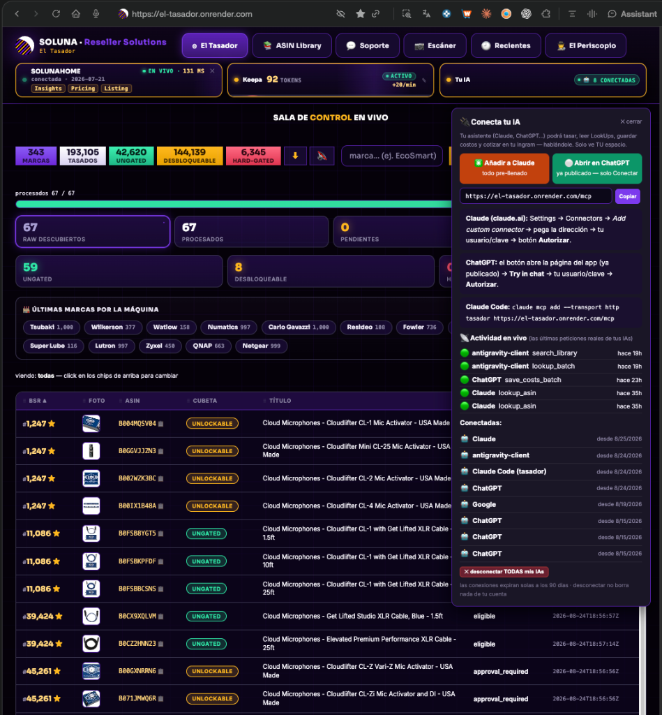 El Tasador Live Multi-LLM Connections